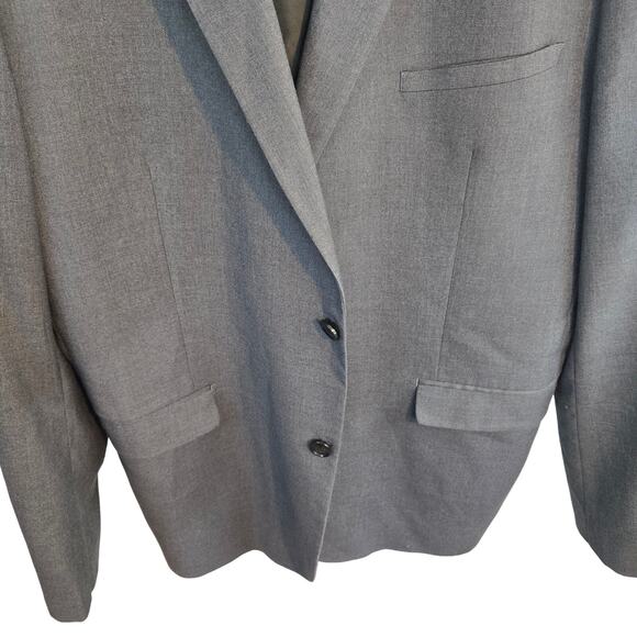Merona Men's Blazer XL Extra Large Gray Suit Coat 2 Button Sport Jacket 46 - Picture 3 of 8